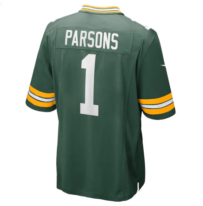 GB.Packers #1 Micah Parsons Green Game Player American Football Jerseys