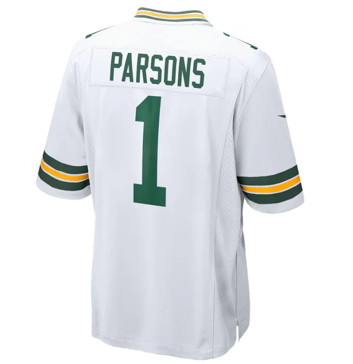 GB.Packers #1 Micah Parsons White Game Player American Football Jerseys