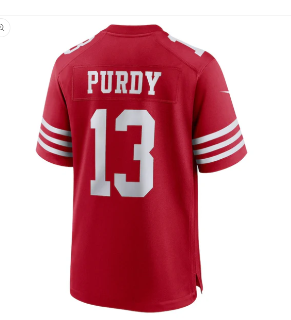 SF.49ers #13 Brock Purdy Scarlet Game Player Jersey Stitched American Football Jerseys