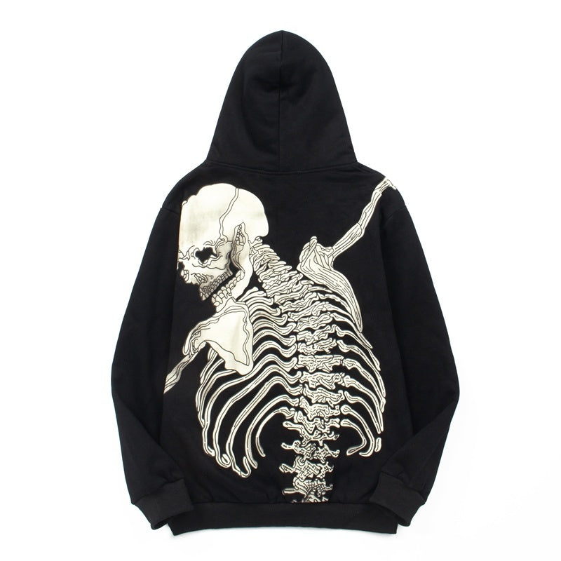 American High Street Godspeed Retro Printed Unisex Trendy Loose Hoodie