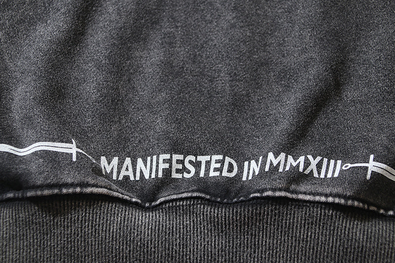 American High Street Godspeed Retro Printed Unisex Trendy Loose Hoodie