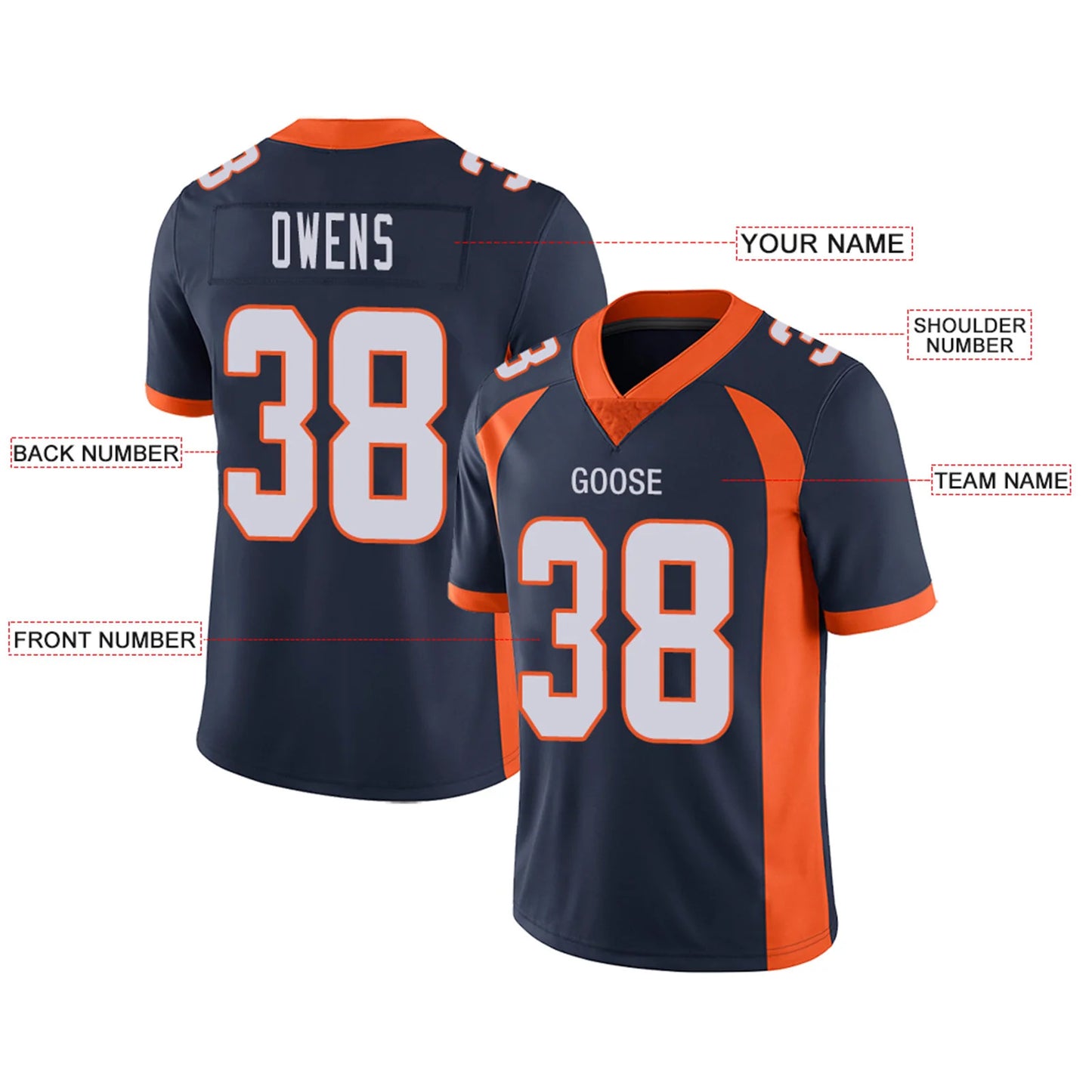 Custom D.Broncos Navy Personalized Design Number for Men Women Youth and Your Own Name Footbal Jerseys
