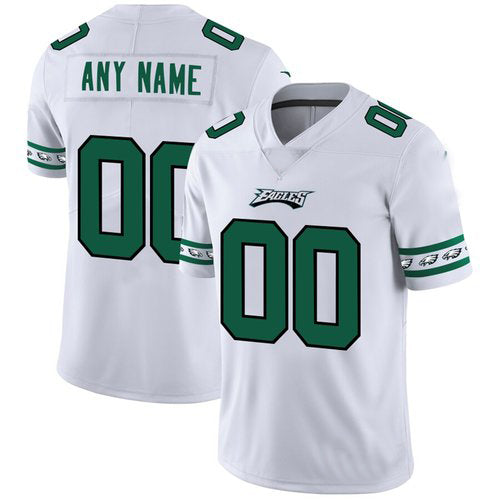 Custom P.Eagles White Team Logo Vapor Limited Jersey Stitched American Football Jerseys