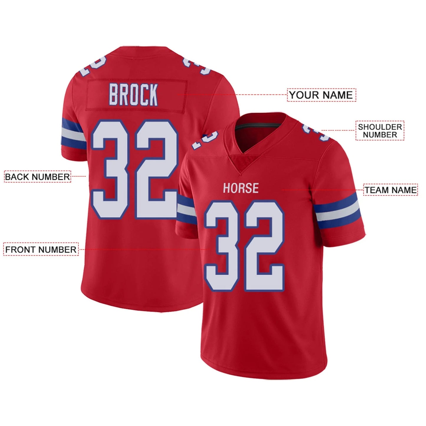 Custom NE.Patriots Red Personalized Design Number for Men Women Youth and Your Own Name Footbal Jerseys