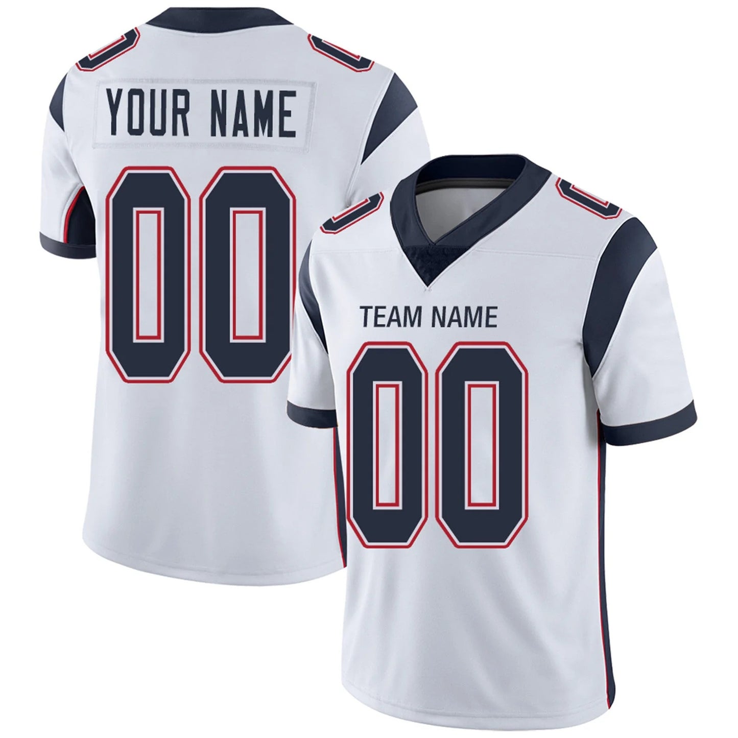 Custom NE.Patriots White Personalized Design Number for Men Women Youth and Your Own Name Footbal Jerseys