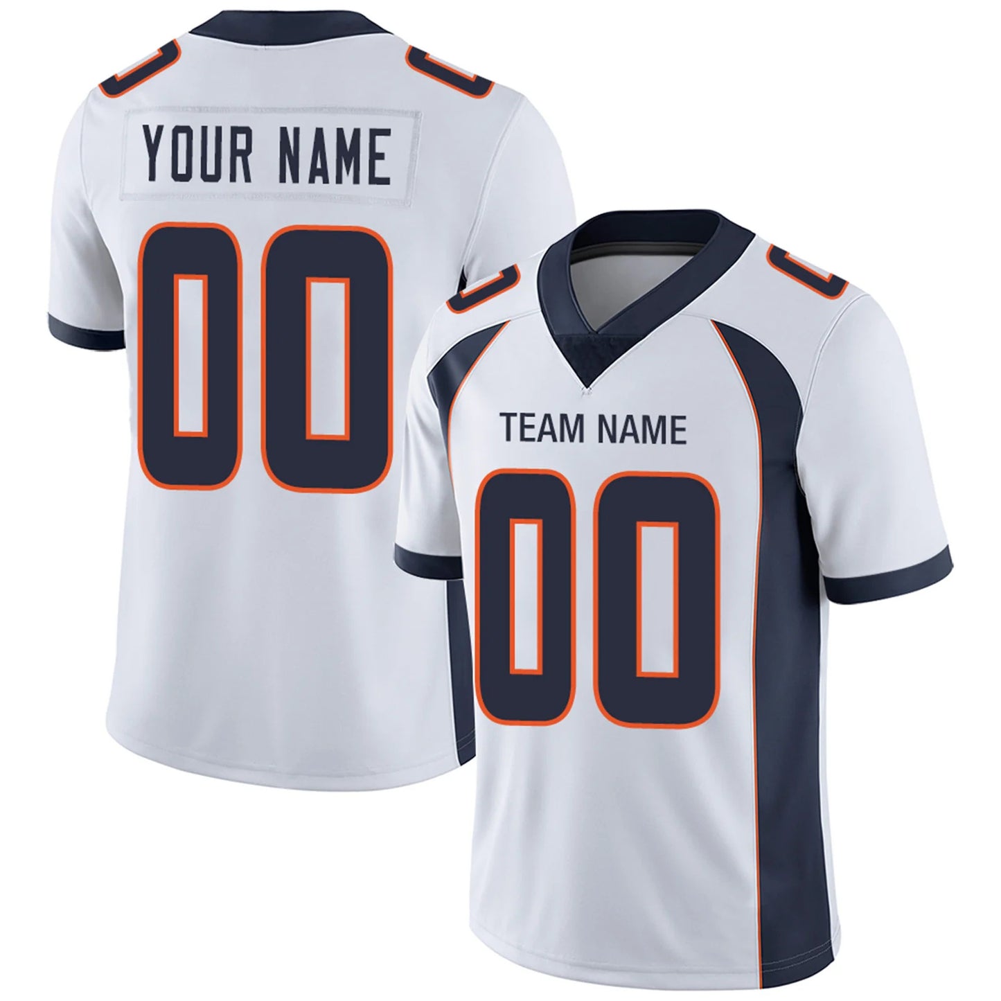 Custom D.Broncos White Personalized Design Number for Men Women Youth and Your Own Name Footbal Jerseys