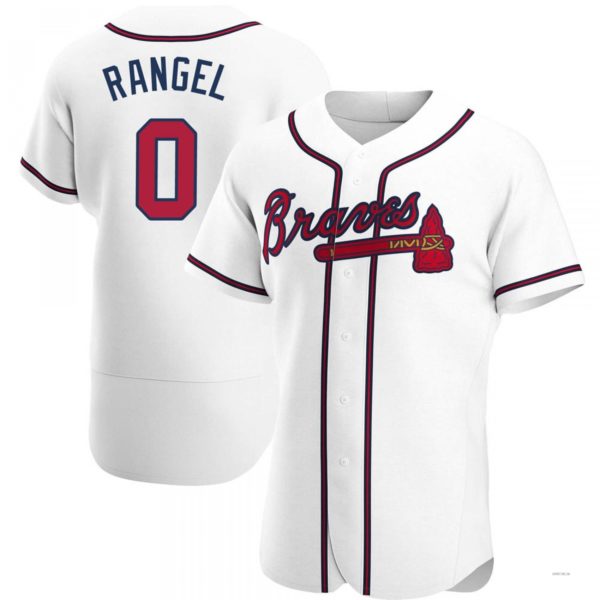 Atlanta Braves #0 Alan Rangel White Home Jersey Stitches Baseball Jerseys