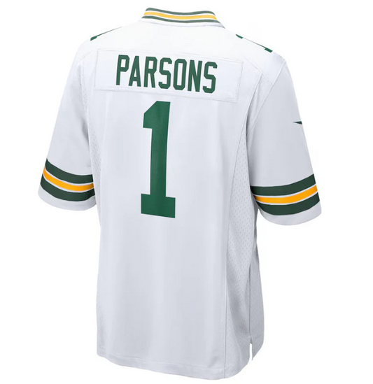 GB.Packers #1 Micah Parsons White Game Player American Football Jerseys