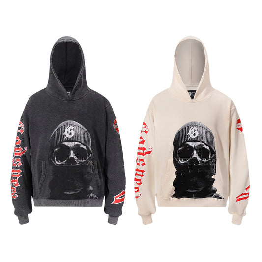 American High Street Godspeed Retro Printed Unisex Trendy Loose Hoodie
