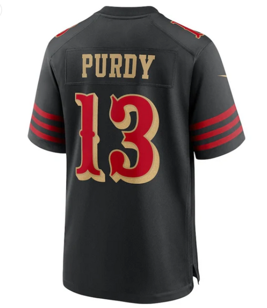 SF.49ers #13 Brock Purdy 2025 Rivalries Collection Game Jersey - Black