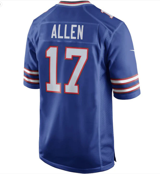 B.Bills #17 Josh Allen Royal Game Player Jersey Football Stitched American Jerseys