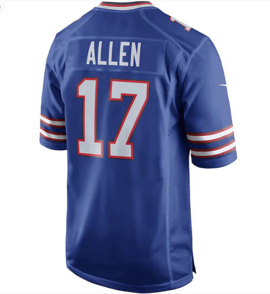 B.Bills #17 Josh Allen Royal Game Player Jersey Football Stitched American Jerseys