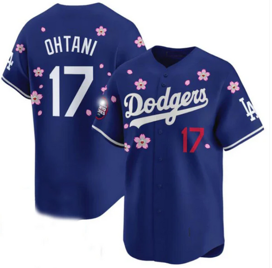 Los Angeles Dodgers #17 Shohei Ohtani Royal 2025 Tokyo Series Limited Stitched Baseball Jersey
