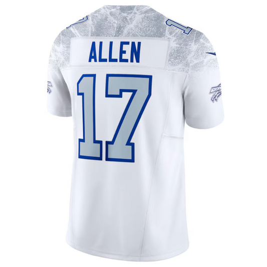 B.Bills #17 Josh Allen 2025 Rivalries Collection Limited Jersey - White Football Stitched American Jerseys