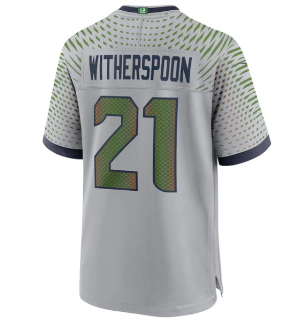 S.Seahawks #21 Devon Witherspoon 2025 Rivalries Collection Game Jersey - Wolf Gray