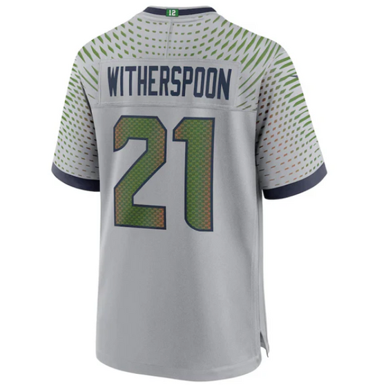 S.Seahawks #21 Devon Witherspoon 2025 Rivalries Collection Game Jersey - Wolf Gray