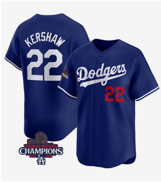 LA.Dodgers #22 Clayton Kershaw Royal Limited Stitched Baseball Jerseys Player Jersey