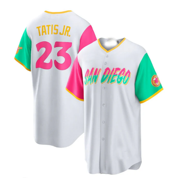 San Diego Padres #23 Fernando Tatis Jr. White 2022 City Connect Replica Player Jersey Baseball Jerseys