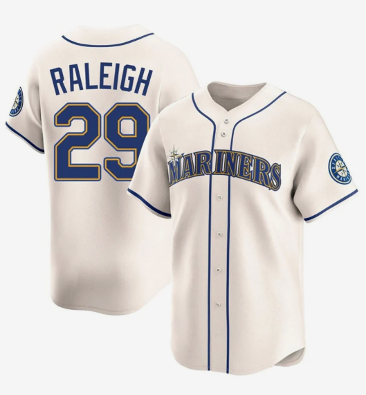 S.Mariners #29 Cal Raleigh Player Cream Limited Baseball Jerseys