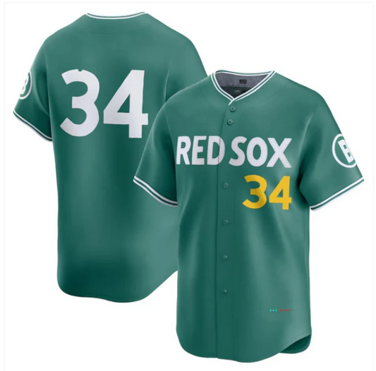 Boston Red Sox #34 David Ortiz 2025 City Connect Limited Retired Player Jersey - Green Stitched Baseball Jersey