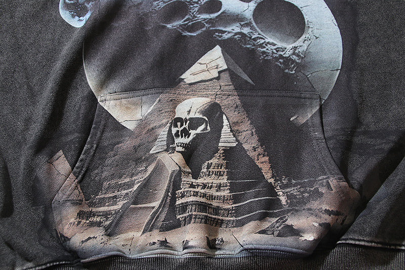 American High Street Godspeed Retro Printed Unisex Trendy Loose Hoodie