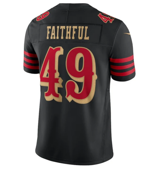SF.49ers #49 The Faithful 2025 Rivalries Collection Limited Jersey - Black
