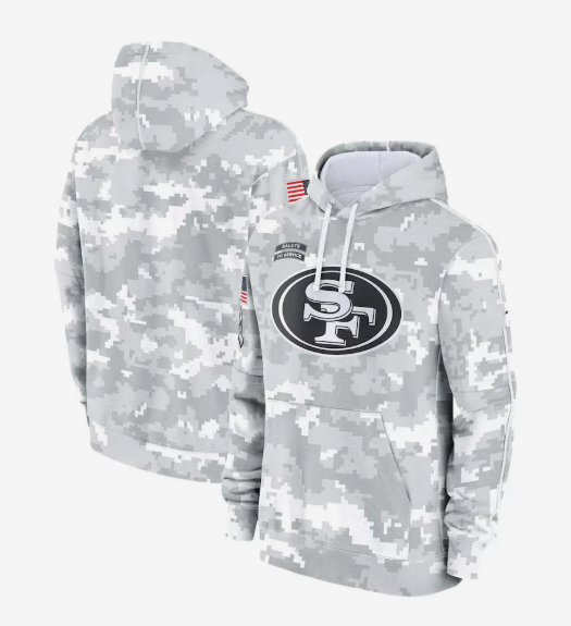 SF.49ers Salute To Service Club Pullover Hoodie Birthday gifts Player Jersey Stitched American Football Jerseys