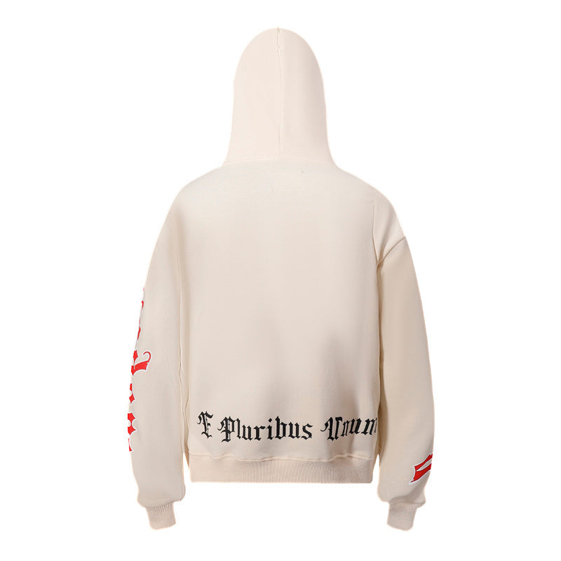American High Street Godspeed Retro Printed Unisex Trendy Loose Hoodie