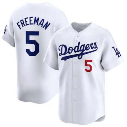 Los Angeles Dodgers #5 Freddie Freeman White Cool Base Stitched Baseball Jersey