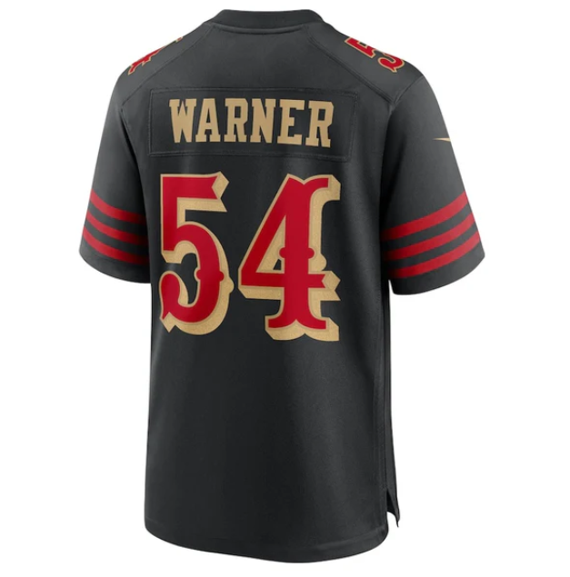 SF.49ers #54 Fred Warner 2025 Rivalries Collection Game Jersey - Black