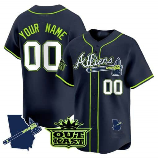 Custom Atlanta Braves Atliens Vapor Premier Limited V2 ¡§C All Stitched Baseball Jersey