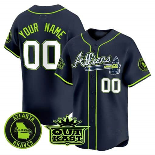 Custom Atlanta Braves Atliens Vapor Premier Limited ¡§C All Stitched Baseball Jersey