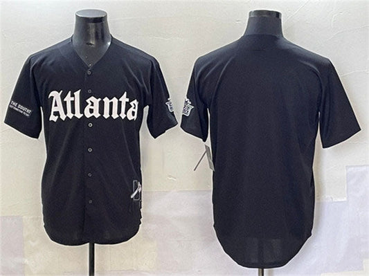 Atlanta Braves Blank Black Gothic South x Outkast Edition Vapor Limited Stitched Baseball Jersey