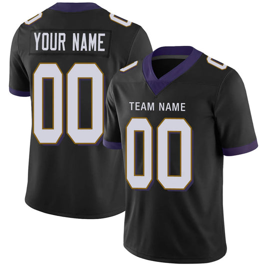 Custom B.Ravens Black Personalized Design Number for Men Women Youth and Your Own Name Footbal Jerseys