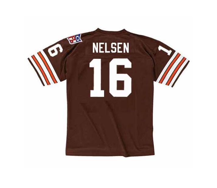 C.Browns #16 BILL NELSEN 1969 Throwback Football Jersey