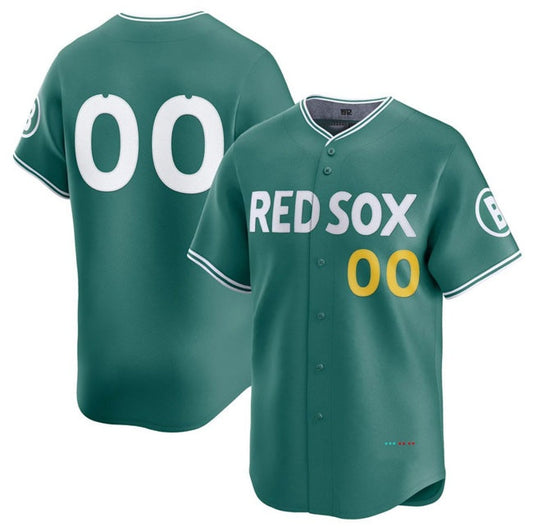 Custom Boston Red Sox ACTIVE PLAYER Green 2025 City Connect Limited Stitched Basebal Jersey