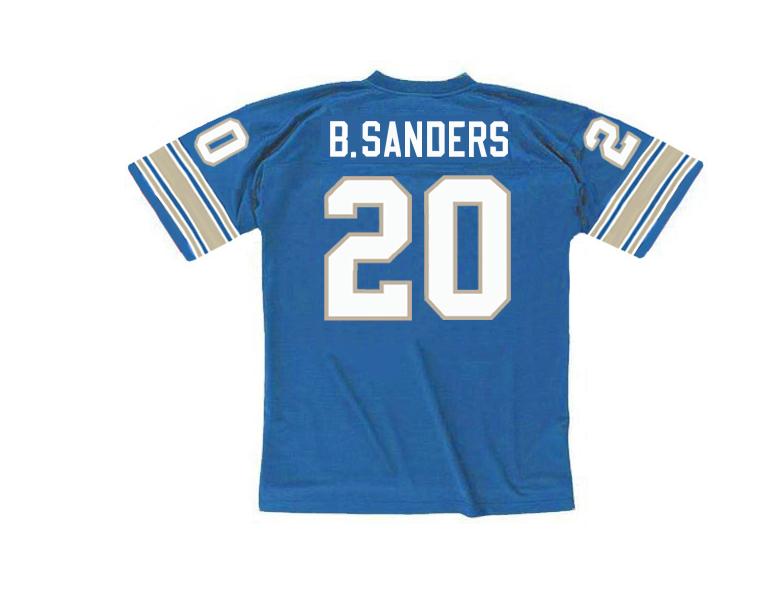D.Lions #20 BARRY SANDERS 1994 Throwback Football Jersey