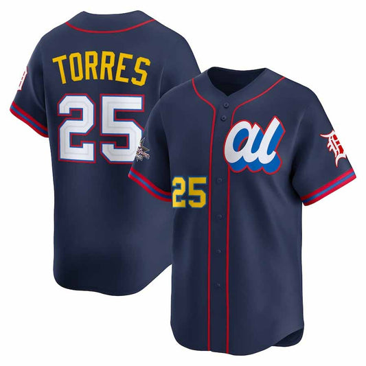 Detroit Tigers #25 Gleyber Torres American League 2025 All-Star Edition Limited Player Jersey - Navy Baseball Jersey