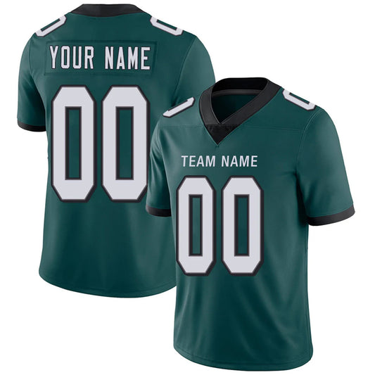 Custom P.Eagles Green Personalized Design Number for Men Women Youth and Your Own Name Footbal Jerseys