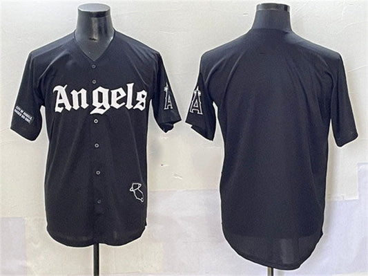 Los Angeles Angels Blank Black 'Gothic Halo Edition' Vapor Limited Stitched Baseball Jersey