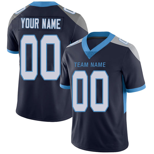 Custom T.Titans Navy Personalized Design Number for Men Women Youth and Your Own Name Footbal Jerseys