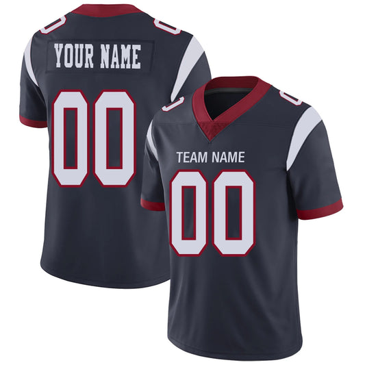 Custom H.Texans Navy Personalized Design Number for Men Women Youth and Your Own Name Footbal Jerseys