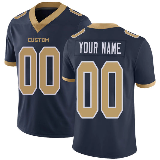 Custom LA.Rams Navy Personalized Design Number for Men Women Youth and Your Own Name Footbal Jerseys