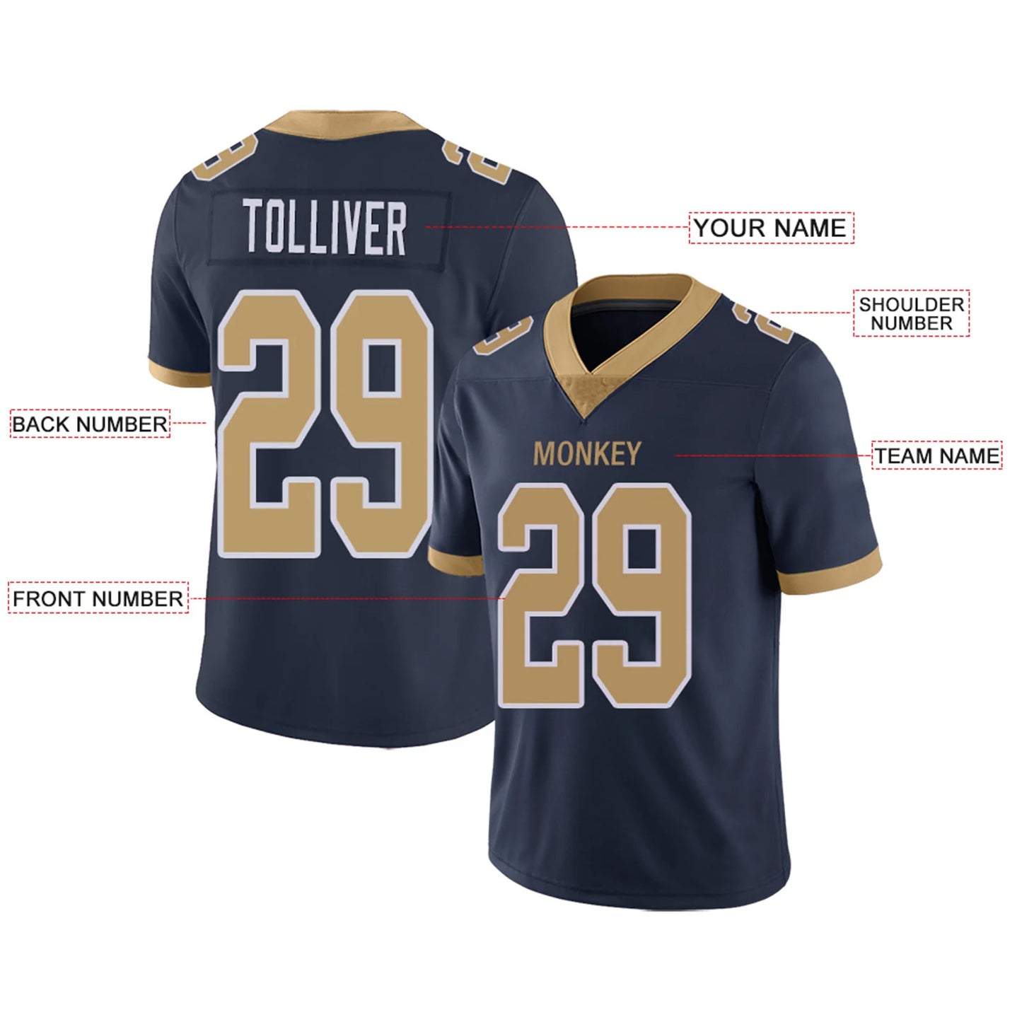 Custom LA.Chargers Navy Personalized Design Number for Men Women Youth and Your Own Name Footbal Jerseys