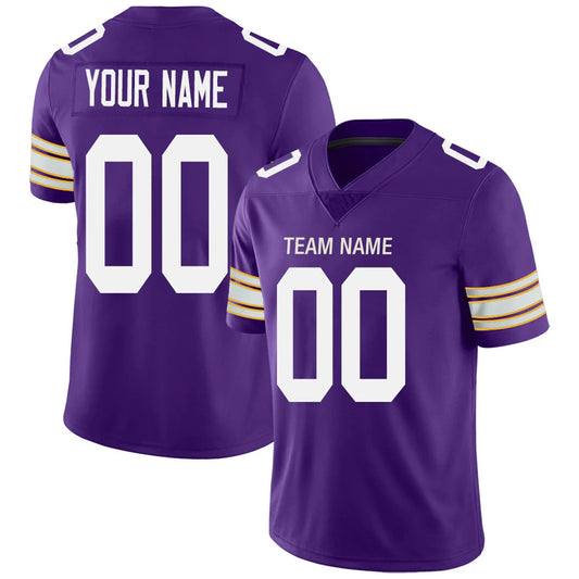 Custom MN.Vikings Purple Personalized Design Number for Men Women Youth and Your Own Name Footbal Jerseys