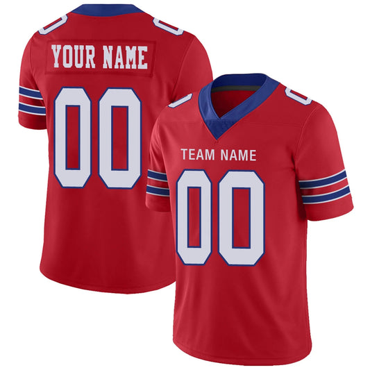 Custom B.Bills Red Personalized Design Number for Men Women Youth and Your Own Name Footbal Jerseys