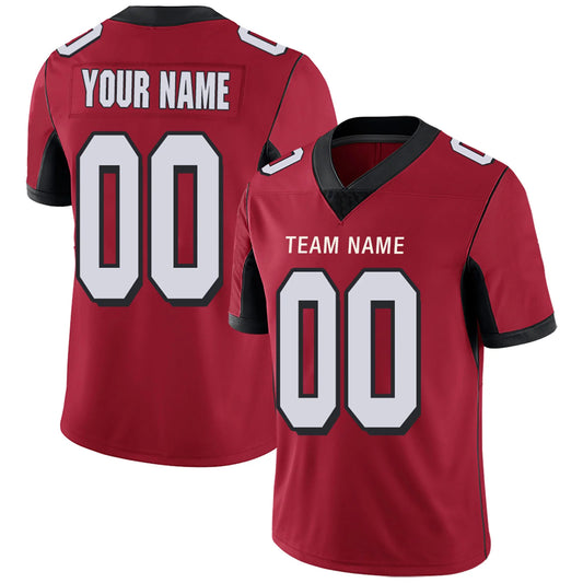 Custom A.Falcons Red Personalized Design Number for Men Women Youth and Your Own Name Footbal Jerseys