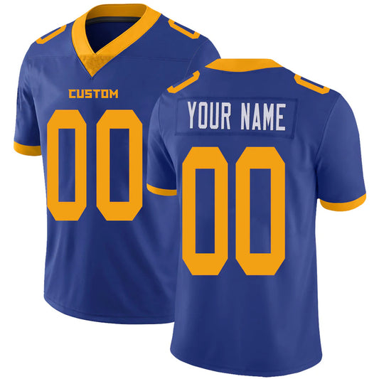 Custom LA.Rams Royal Personalized Design Number for Men Women Youth and Your Own Name Footbal Jerseys