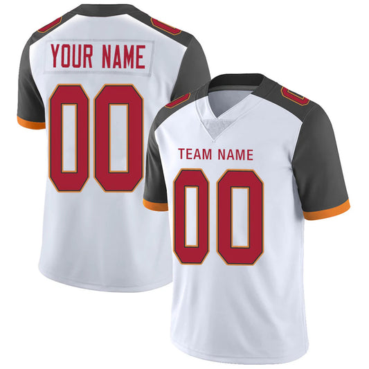 Custom TB.Buccaneers White Personalized Design Number for Men Women Youth and Your Own Name Footbal Jerseys