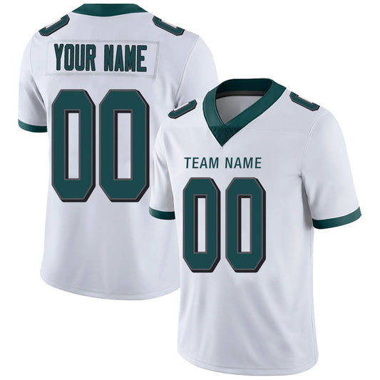 Custom P.Eagles White Personalized Design Number for Men Women Youth and Your Own Name Footbal Jerseys